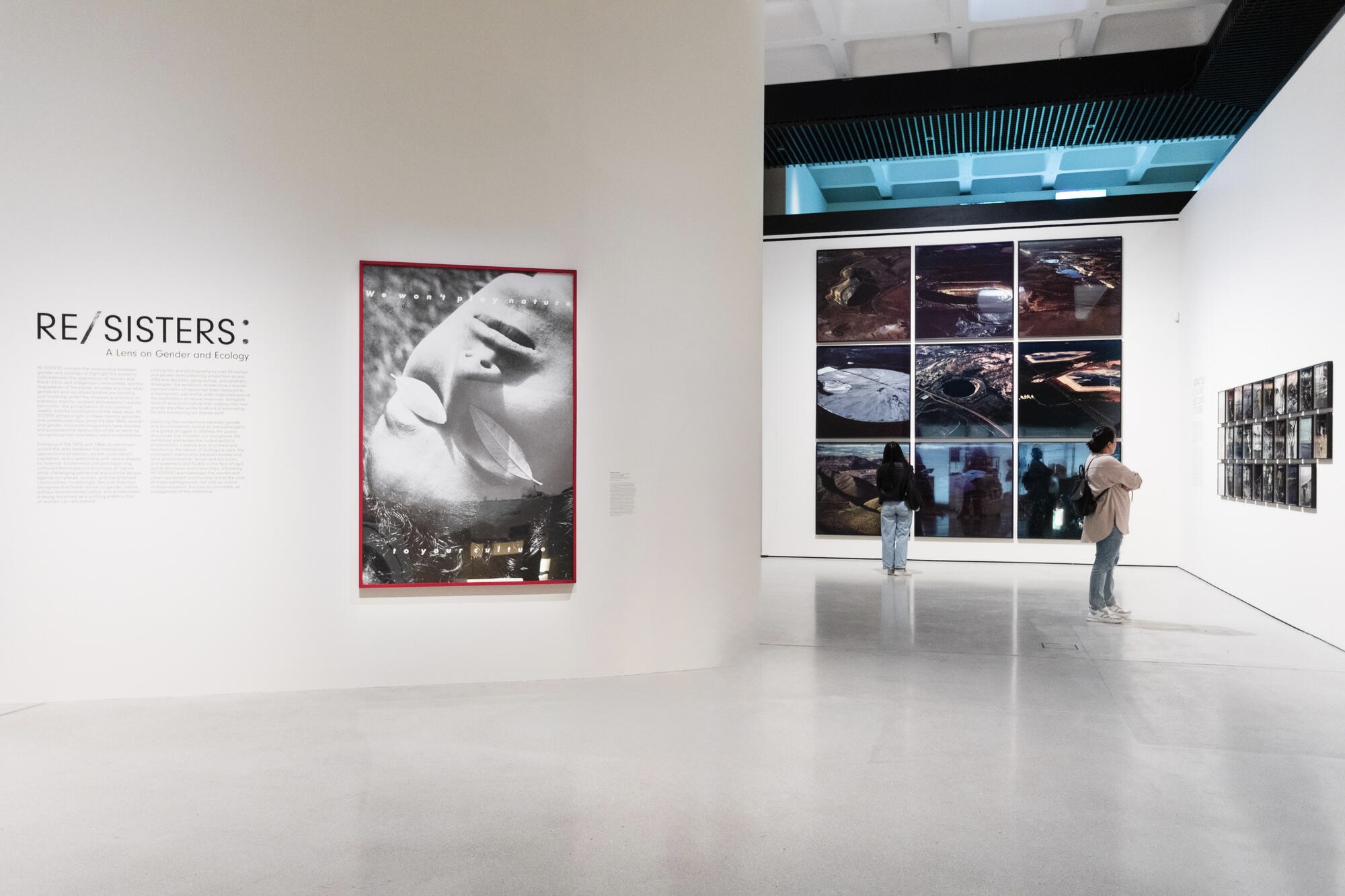 Final painted examination titles and markers combined with vinyl text installation