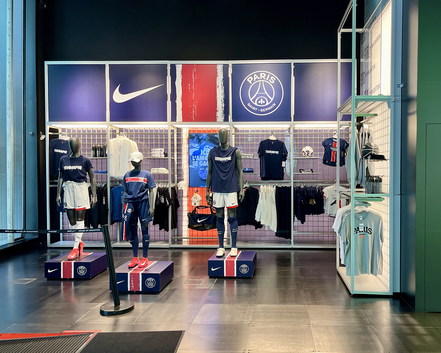 City Store installation for Champions League winners PSG at Nike House of Innovation Paris