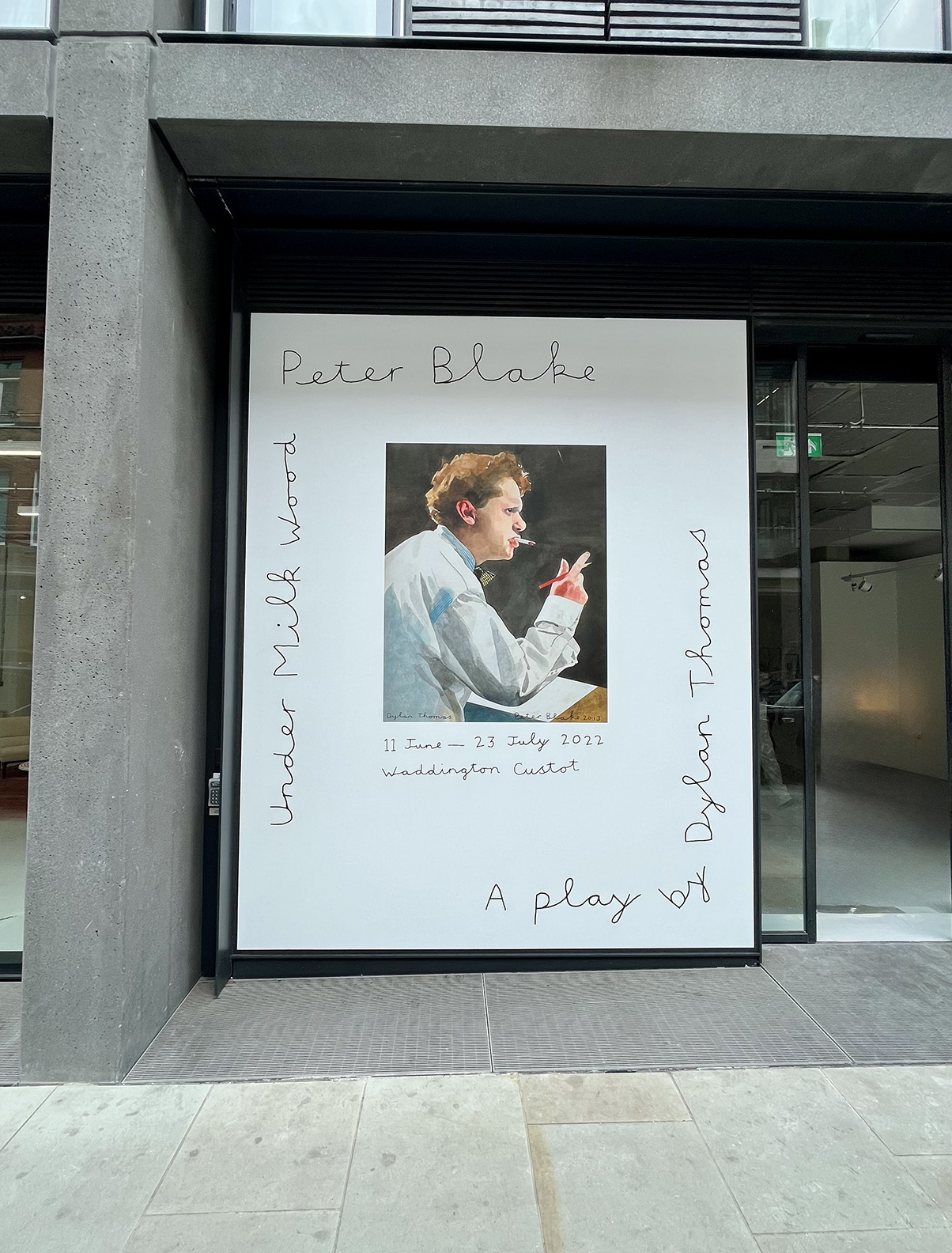 Under Milk Wood a play by Dylan Thomas window vinyl at Waddington Custot